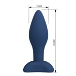 Синяя анальная пробка Bulb Plug - 10,5 см. 531968