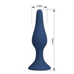 Синяя анальная пробка Slim Anal Plug XL - 15,4 см. 531970