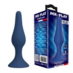 Синяя анальная пробка Slim Anal Plug L - 12,4 см. 531971