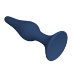 Синяя анальная пробка Slim Anal Plug L - 12,4 см. 531971