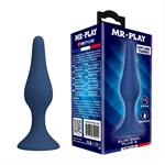 Синяя анальная пробка Slim Anal Plug S - 10,3 см. 531972