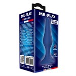 Синяя анальная пробка Slim Anal Plug S - 10,3 см. 531972