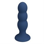 Синяя анальная пробка со смещенным центром тяжести - 16,5 см. 531973