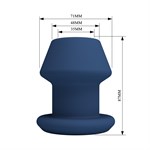 Синяя анальная пробка с открытым каналом - 8,7 см. 531976