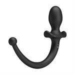 Черная анальная вибропробка с хвостом Anthony 531979
