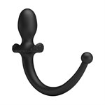Черная анальная вибропробка с хвостом Anthony 531979