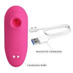 Розовый вакуумный клиторальный массажер Arila 531980