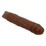 Коричневый реалистичный вибратор Osric - 22,3 см. 531987