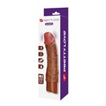 Коричневый реалистичный вибратор Jermaine - 19,5 см. 531993