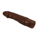 Коричневый реалистичный вибратор Jermaine - 19,5 см. 531993