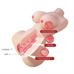 Мастурбатор-торс Aveline с 2 любовными тоннелями 531997