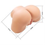 Телесный мастурбатор Olivia с 2 любовными отверстиями 532012