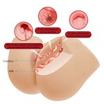 Телесный мастурбатор Vivian с 2 любовными тоннелями 532013