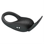 Черное перезаряжаемое виброкольцо Carlton 532018