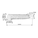 Прозрачный фаллоудлинитель с подхватом мошонки Silas - 26 см. 532022