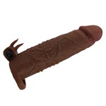 Коричневая насадка на пенис Quillon - 20 см. 532027