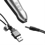 Серебристо-черный вибратор Doxy Go - 16,2 см. 532051