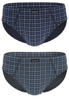 Комплект из 2 клетчатых трусов-слипов plus size 532117