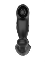 Черный вибромассажер простаты с вращающимся шариком 532183