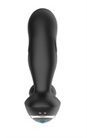 Черный вибромассажер простаты с вращающимся шариком 532183