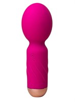 Ярко-розовый мини-wand вибратор для стимуляции эрогенных зон 532189
