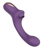 Фиолетовый вагинально-клиторальный вибратор 532196