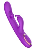 Фиолетовый вибратор-кролик с вращающимся шариком 532202