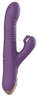 Фиолетовый вибратор-кролик с возвратно-поступательной стимуляцией 532207