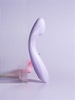 Сиреневый интерактивный вибростимулятор с функцией нагрева Margot - 21 см. 532250