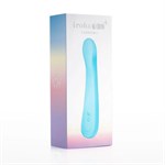 Голубой вибратор с подвижной головкой iroha Fit+ Aonami - 18 см. 532262