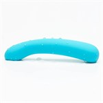 Голубой вибратор с подвижной головкой iroha Fit+ Aonami - 18 см. 532262