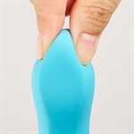 Голубой вибратор с подвижной головкой iroha Fit+ Aonami - 18 см. 532262