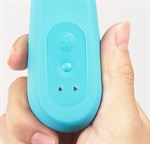 Голубой вибратор с подвижной головкой iroha Fit+ Aonami - 18 см. 532262