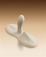 Белая виброподушка с функцией нагрева Flora 532292