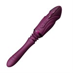 Фиолетовая секс-машина с функцией нагрева, насадками и присоской Sesh 532295