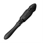 Черная секс-машина с функцией нагрева, насадками и присоской Sesh 532296