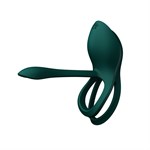 Зеленое эрекционное виброкольцо Bayek с пультом ДУ 532300