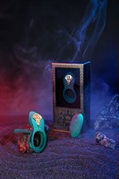 Зеленое эрекционное виброкольцо Bayek с пультом ДУ 532300