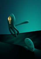 Зеленое эрекционное виброкольцо Bayek с пультом ДУ 532300