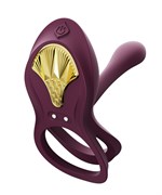 Фиолетовое эрекционное виброкольцо Bayek с пультом ДУ 532301