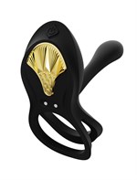 Черное эрекционное виброкольцо Bayek с пультом ДУ 532302