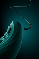 Зеленый вибростимулятор-кролик с функцией нагрева Ares - 24,6 см. 532372