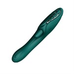 Зеленый вибростимулятор-кролик с функцией нагрева Ares - 24,6 см. 532372