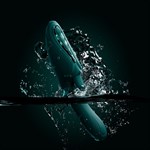 Зеленый вибростимулятор-кролик с функцией нагрева Ares - 24,6 см. 532372