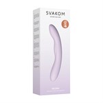 Сиреневый интерактивный вибромассажёр Selena с поступательными движениями и нагревом - 21 см. 532439