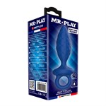 Синяя анальная пробка с кольцом Butt Plug with Loop M - 13,4 см. 532470