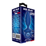 Синяя анальная пробка с кольцом Butt Plug with Loop S - 11,5 см. 532471