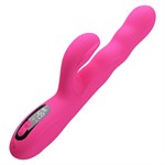 Розовый вибростимулятор-кролик с волновыми движениями Winters - 25,2 см. 532493