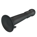 Черный стимулятор с поступательными движениями и вращением Stellan - 19,1 см. 532513