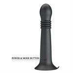 Черный стимулятор с поступательными движениями и вращением Stellan - 19,1 см. 532513